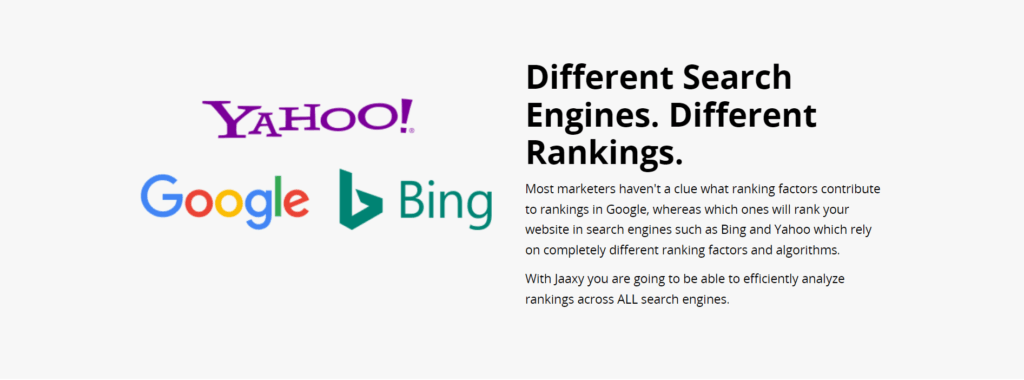 three different search engines